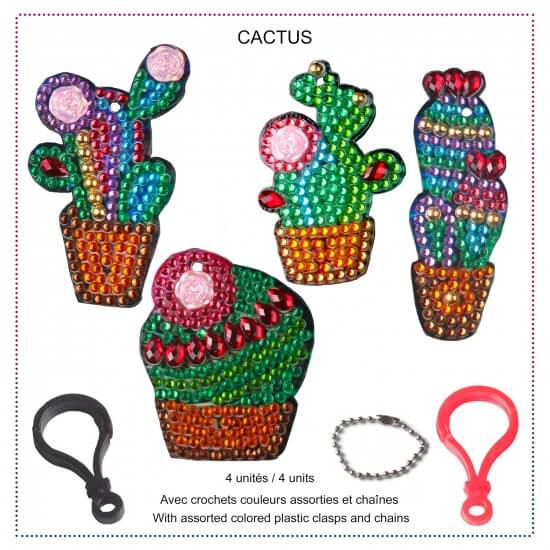 Broderie-de-diamants-Porte-Cles-Cactus