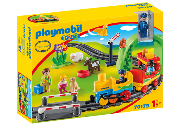 Playmobil-1-2-3-Train-avec-passagers-et-circuit-70179