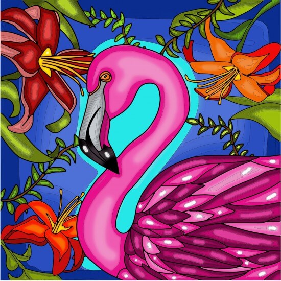 jacarou-broderie-diamants-flamingo